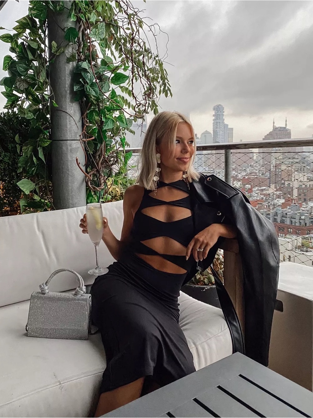 Meshki Black Cutout Midi Dress